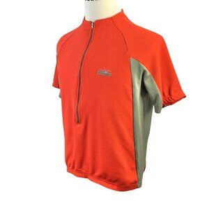 Patagonia Cycling Jersey Vtg Y2K Bike 1/2 Zip Short Sleeve Large USA Red Gray